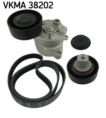 SKF VKMA 38202 Hosszbordásszíj+ görgő, szíjkészlet